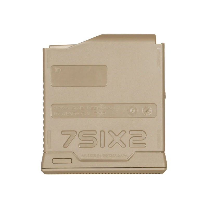 Tan / FDE H7 mag 5 round .308 caliber magazine back facing