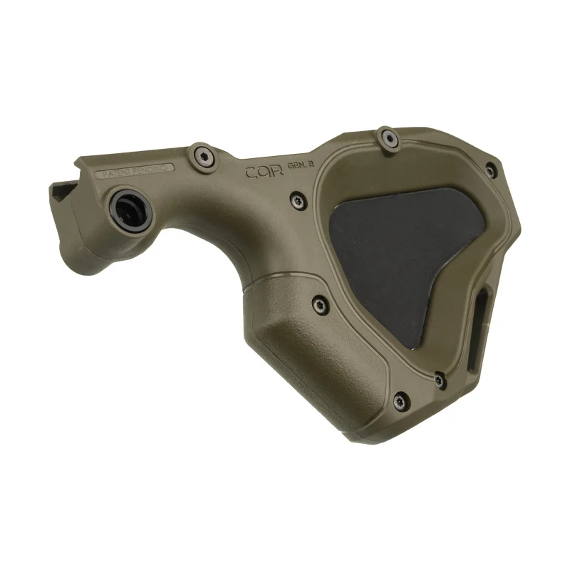 CQR GEN 2.0 (CA) Front Grip GREEN 6 AR-15 Front Grip OD Green - Angled View with QD Eyelets
