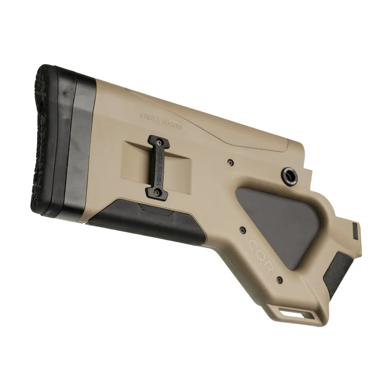 CQR GEN 1.0 (CA) Buttstock TAN 4 AR-15 California/New York Compliant Buttstock rear angle view