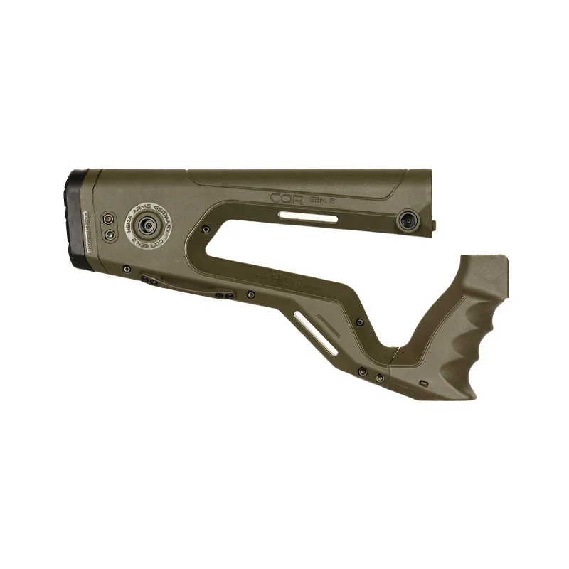 CQR GEN 2.0 Buttstock GREEN 10 CQR GEN2.0 Buttstock in OD Green pointing right