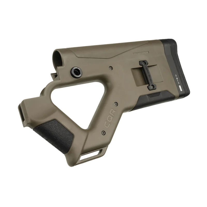 CQR GEN 1.0 Buttstock GREEN 6 CQR GEN1.0 buttstock for AR-15 in OD Green tilted left