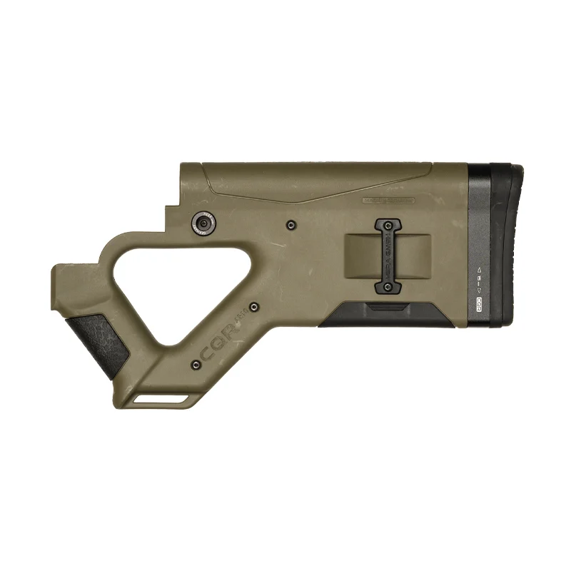 CQR GEN 1.0 AR-10 Buttstock GREEN 6 CQR GEN1.0 buttstock in OD Green for AR-10 pointing left