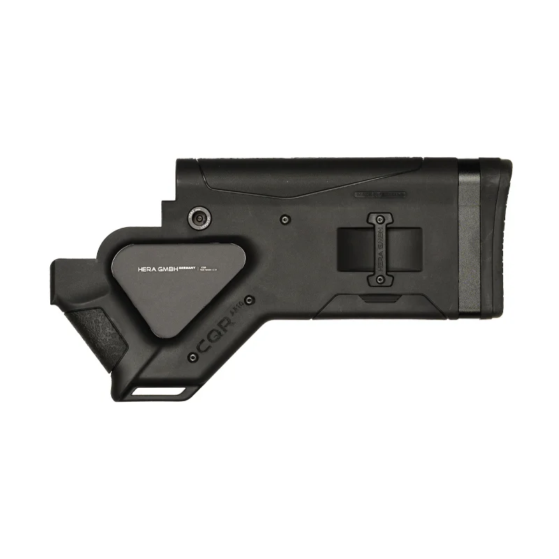 CQR GEN 1.0 AR-10 (CA) Buttstock BLACK 6 CQR GEN1.0 buttstock in black for AR-10 (state restricted version) pointing left