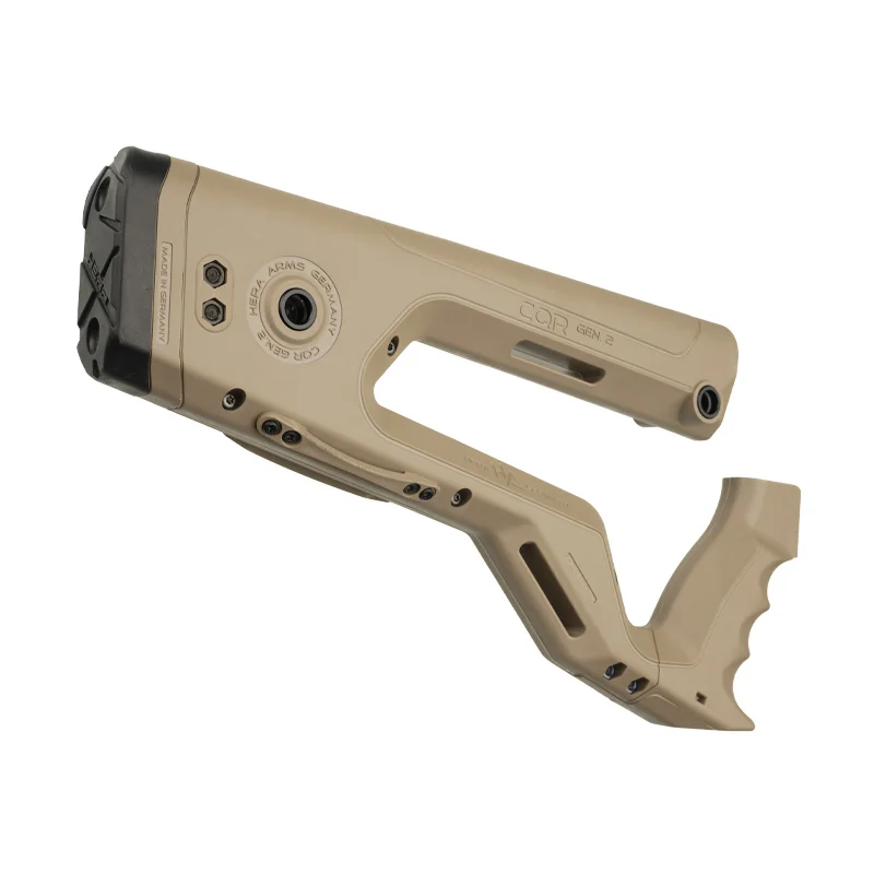 CQR GEN 2.0 Buttstock TAN 4 Angled view of the CQR GEN2.0 Buttstock in Tan (FDE)