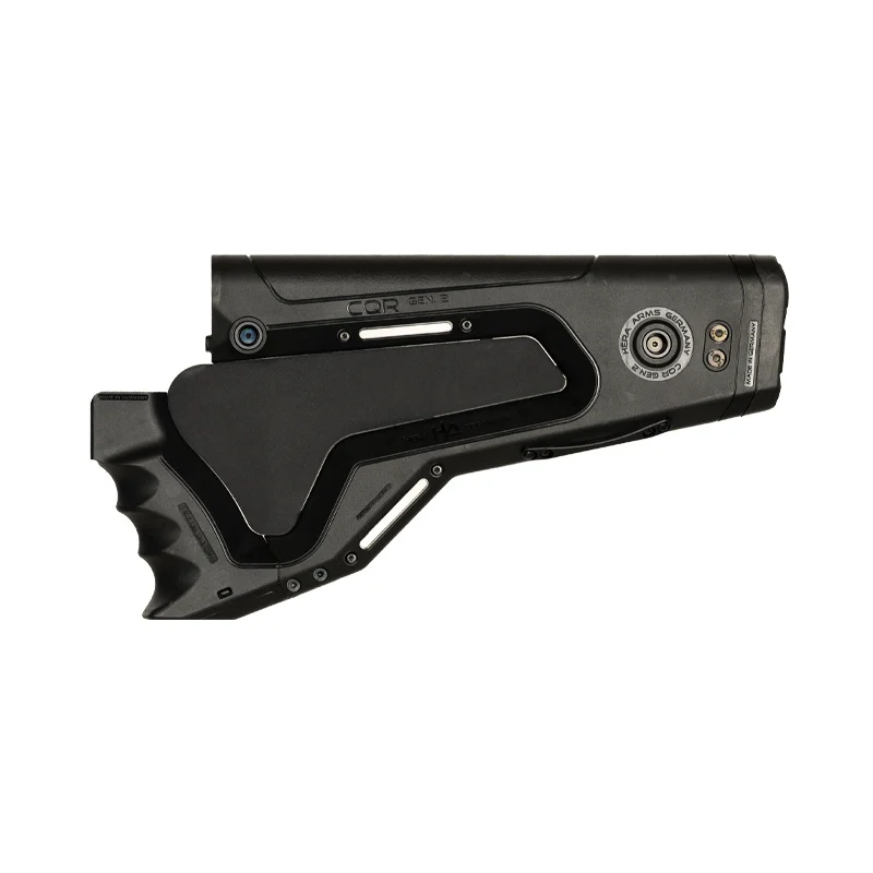 CQR GEN 2.0 (CA) Buttstock BLACK 4 CQR GEN2.0 Buttstock in Black - State Restricted Version pointing left.