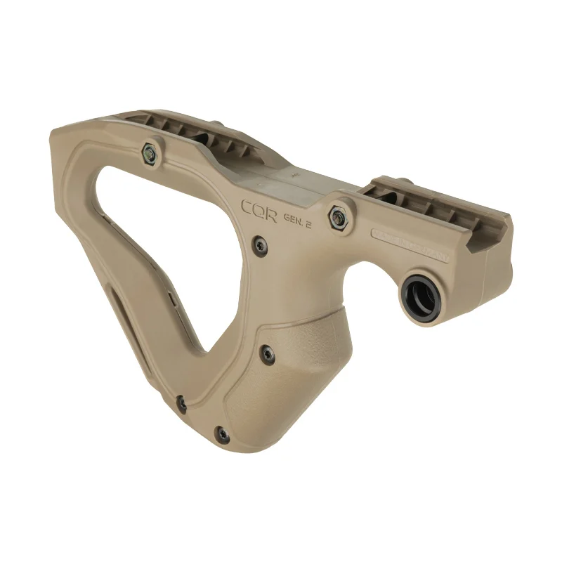 CQR GEN 2.0 Front Grip TAN 7 Angled left perspective of the CQR GEN2.0 front grip in tan