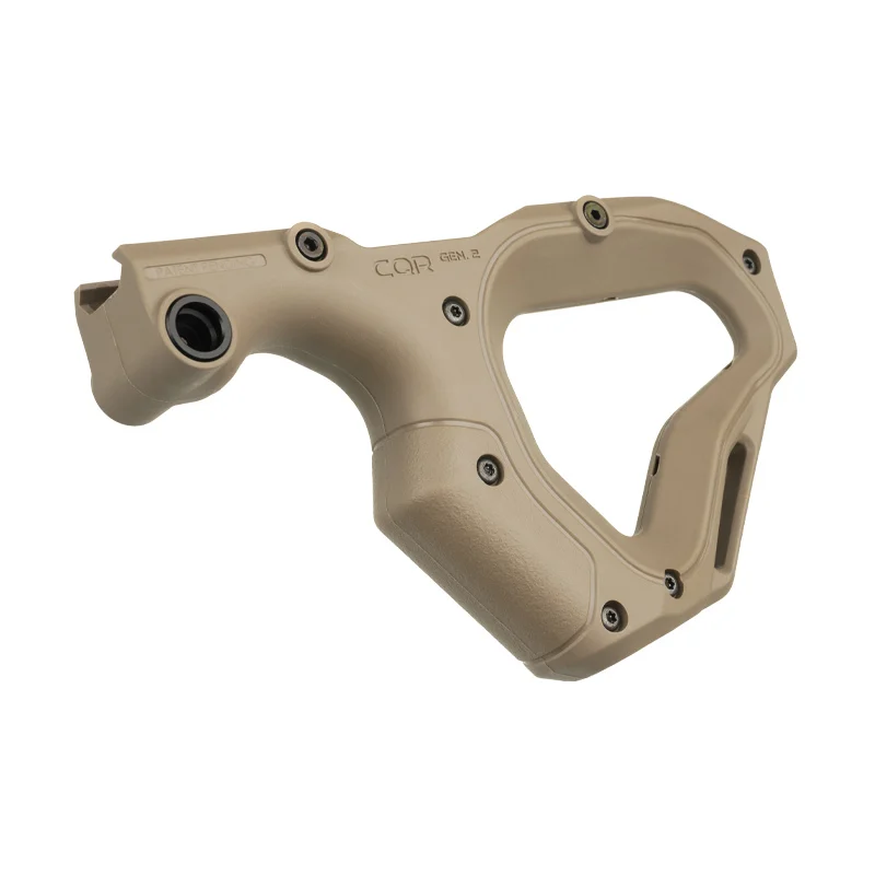 CQR GEN 2.0 Front Grip TAN 6 Angled pointing right perspective of the CQR GEN2.0 front grip in tan
