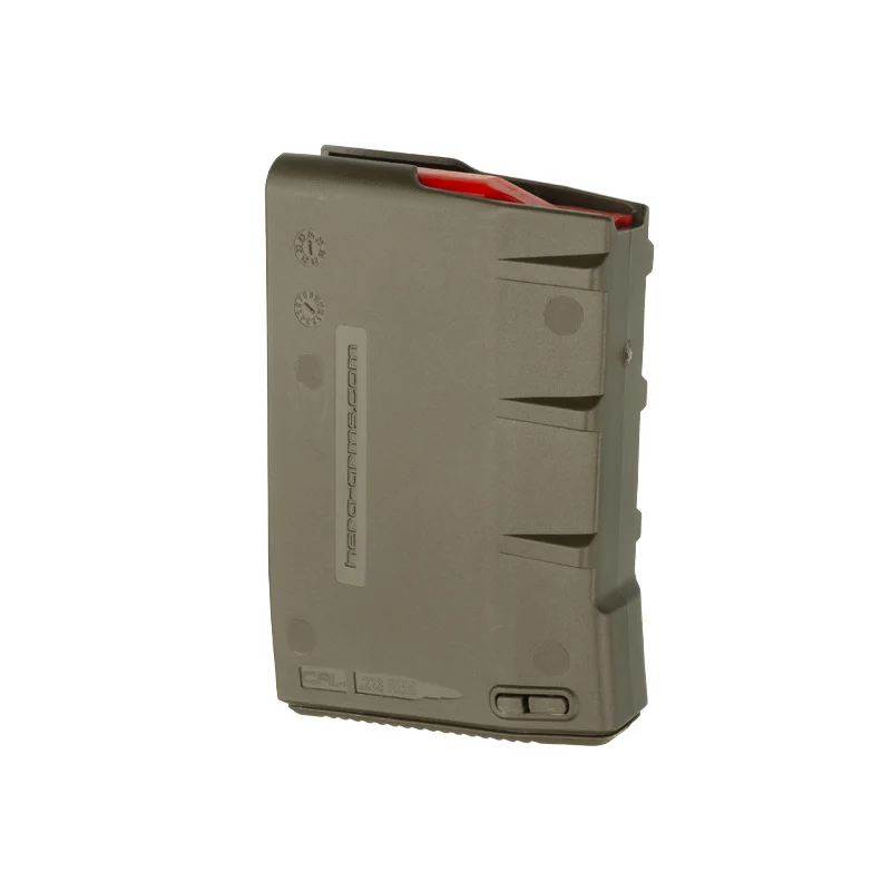 H1MAG GREEN 4 OD Green Hera Arms H1MAG 10 Round AR-15 Magazine Pointing Left