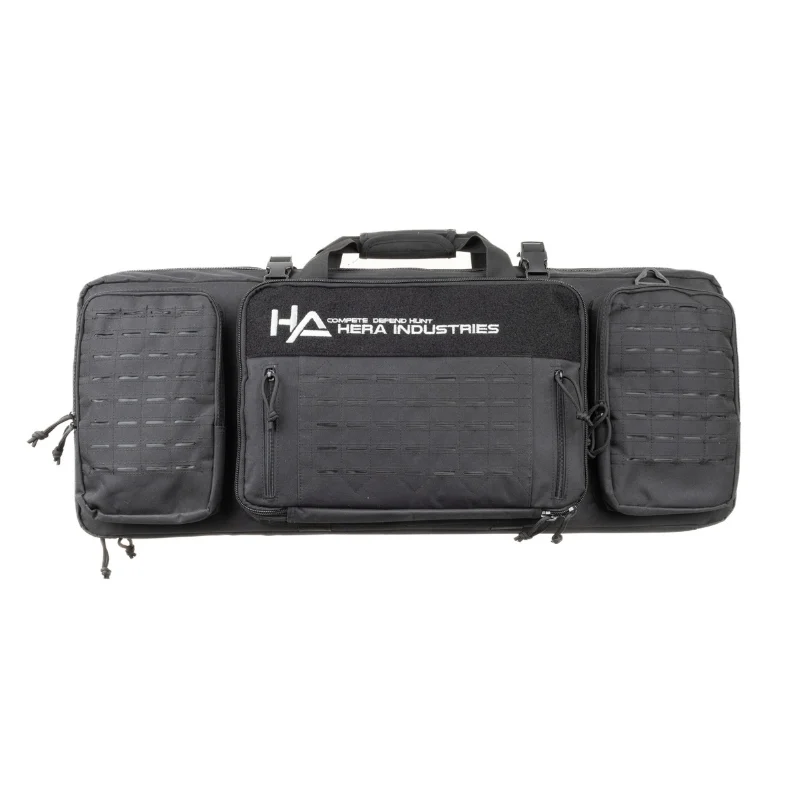 Bag and Mag Bundle 20 Front view of 33" small double rifle bag in obsidian (black).
