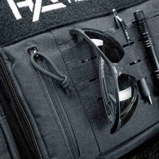 Bag and Mag Bundle 22 Close-up of nylon rifle bag material and MOLLE system.