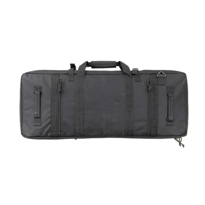 Bag and Mag Bundle 17 Back view of 33" small double rifle bag in obsidian (black).