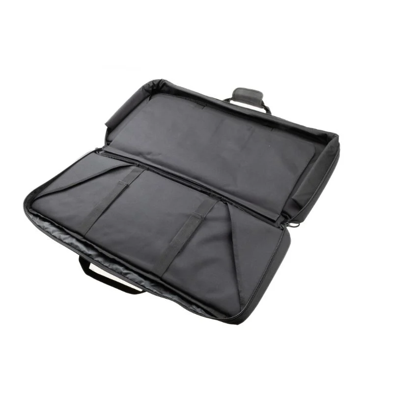 Bag and Mag Bundle 11 Open 33" black rifle bag showing interior.